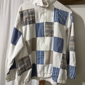 Alfred Dunner White Cotton-Blend patchwork